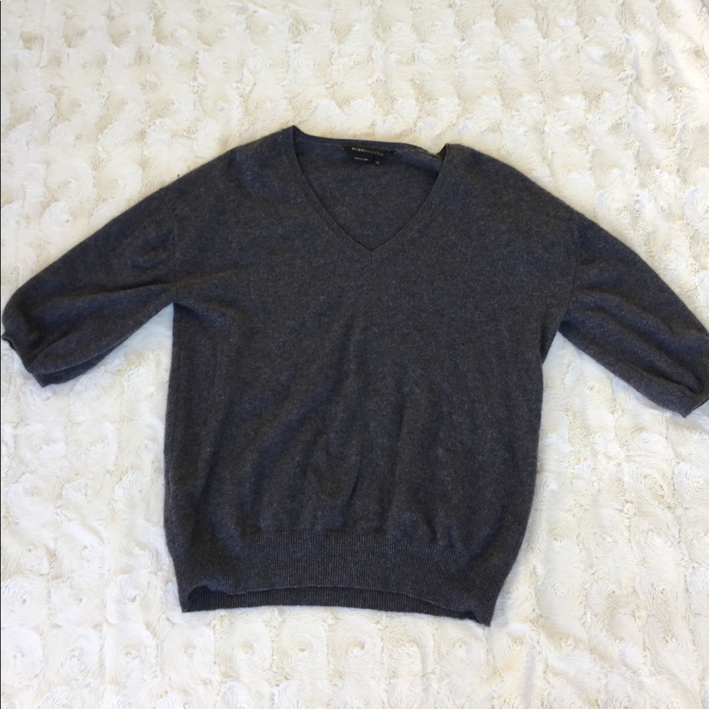 BCBG Maxazria charcoal grey sweater